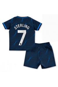 Fotbalové Dres Chelsea Raheem Sterling #7 Dětské Venkovní Oblečení 2023-24 Krátký Rukáv (+ trenýrky)